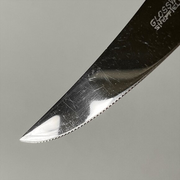 Vintage Sheffield England Set 6 MCM Dinner Forks & Steak Knives Wood Handle - Picture 5 of 7